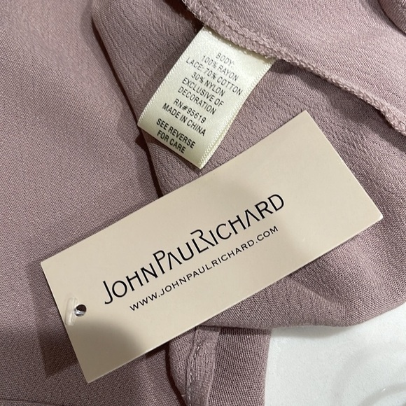 NWT Stitch Fix John Paul Richard Embroidered Mesh Swing Top SZ S - Picture 9 of 9